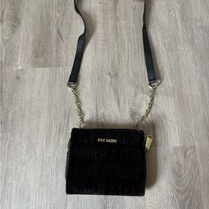 Steve Madden Black and Gold Crossbody Bag